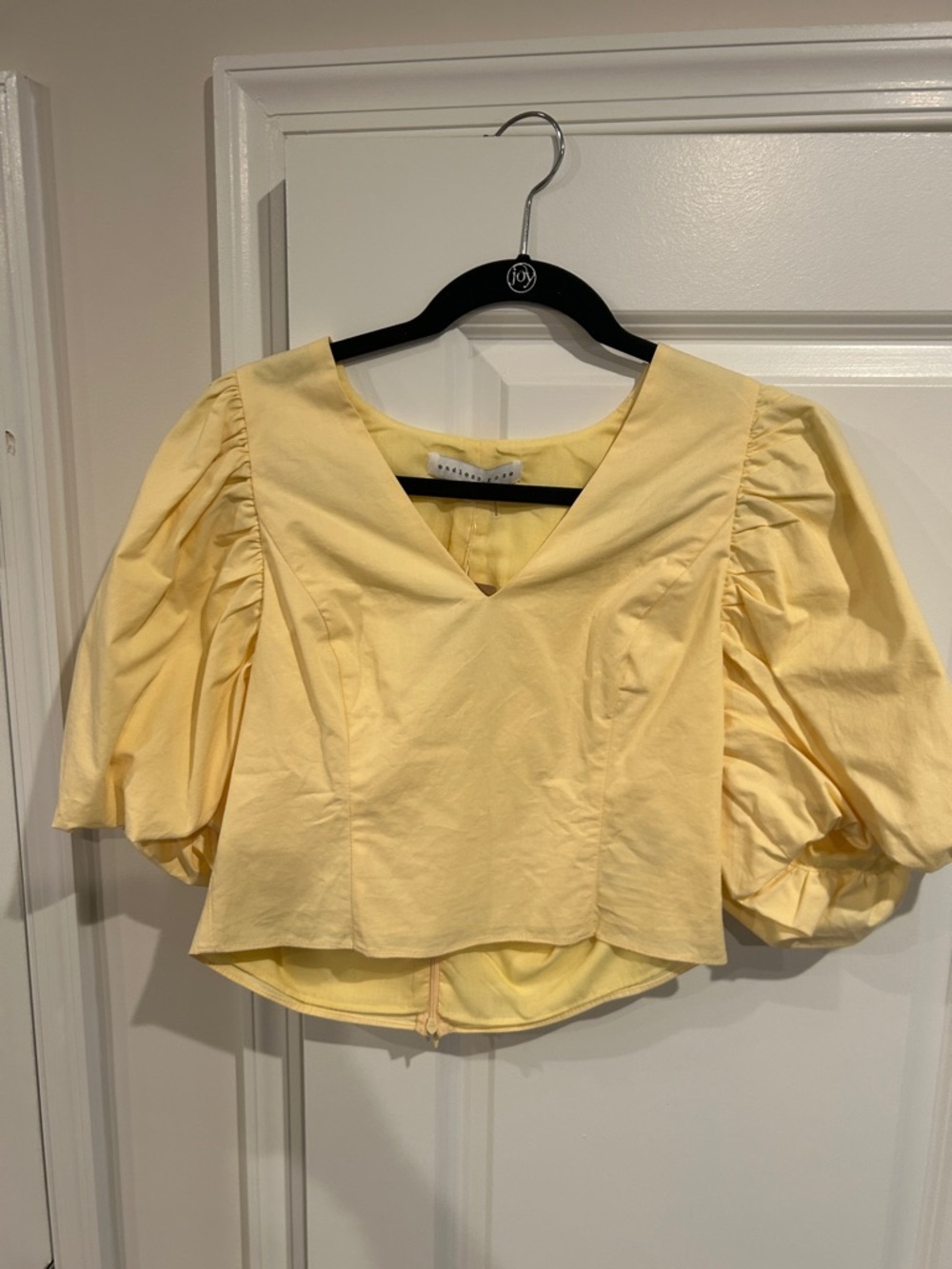 NWT Endless Rose Puff-Sleeve V-Neck Top